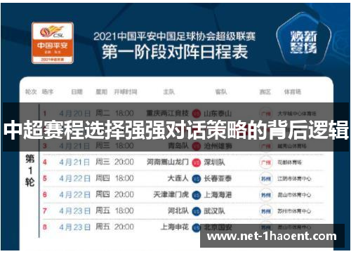 中超赛程选择强强对话策略的背后逻辑