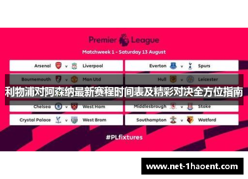 利物浦对阿森纳最新赛程时间表及精彩对决全方位指南